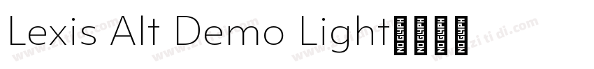 Lexis Alt Demo Light字体转换